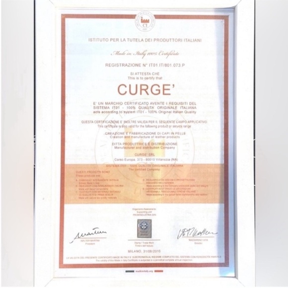 Italian Brown Leather Zip Up Jacket made‎ by CURGÈ Mens size 2XL NWT #7 - Picture 10 of 10